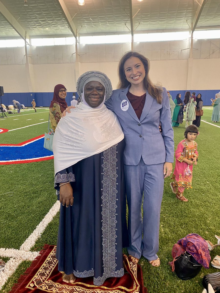 MyersforDA's tweet photo. Eid Mubarak! I was honored to attend the service this morning at TSU and celebrate with so many of my amazing supporters, including my friend and endorser, At-Large Council Member, @zulfat4council! 

#MyersForDA #ImWithSaraBeth https://t.co/mhbfNycCMu
