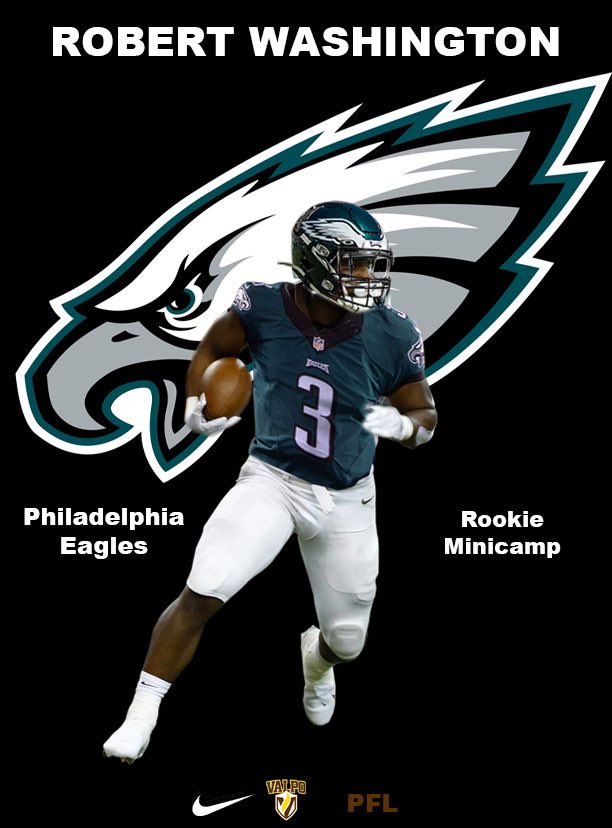 Robert Washington 🤝 <a href="/Eagles/">Philadelphia Eagles</a> 

Congratulations to our very own <a href="/KingXerses_/">Robert Washington</a> for the Rookie Minicamp Invite! 

#GoValpo | #ThirtySix💯