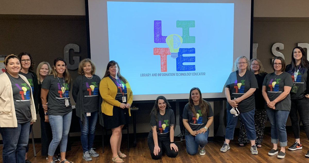 LIBRARIESinRISD's tweet photo. #LibrariesinRISD had their final 21-22 IGT today and we wore our new LITE t-shirts! This year has had some challenges, but we’ve done some great work too. We are already looking to 22-23 with lots of great stuff to build upon for our students! #RISDGreatness https://t.co/2FJrSCfIGt