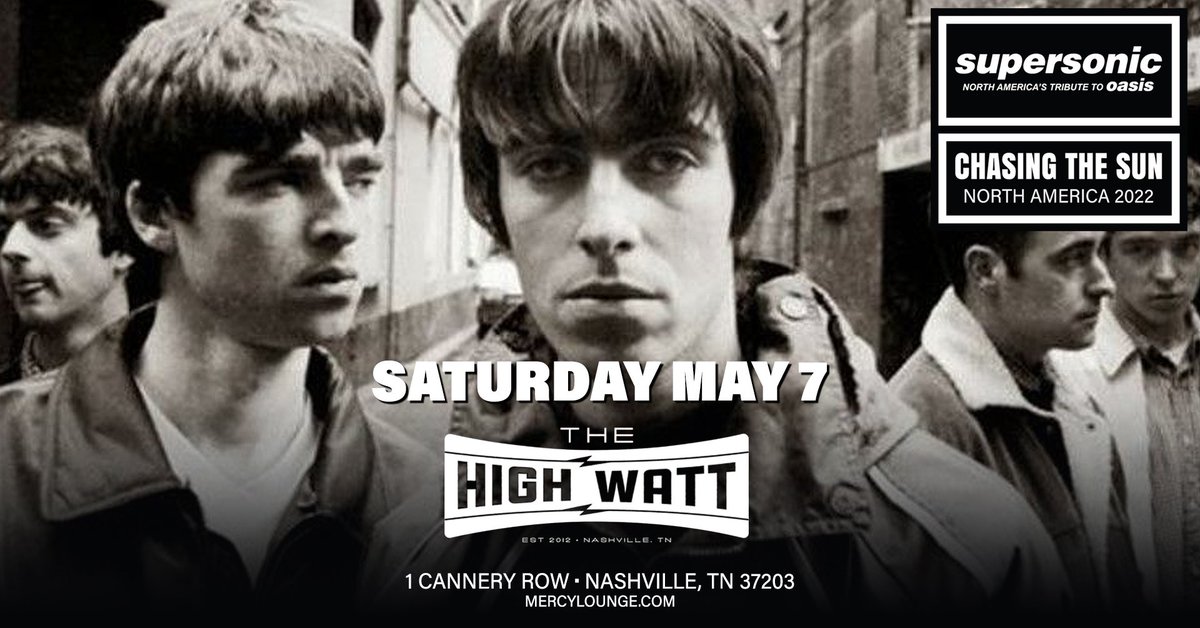 THIS SATURDAY MAY 7th @mercylounge High Watt w/ local guest rocker @mattsahadi Remaining 🎫 @eventbrite Live Forever. ✌️ . #oasis #LiamGallagher #noelgallagher #supersonic #nashville #smashville #saturday #may #livemusic #concert #tributeband #wonderwall