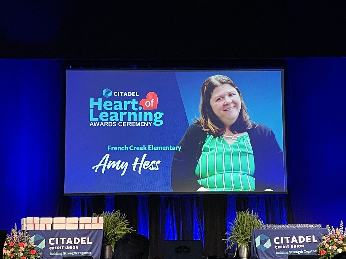 OJRSD's tweet photo. Congratulations to Amy Hess, the OJRSD winner of the @CitadelBanking #HeartofLearning Award! #owenjalltheway https://t.co/sJc3kVNnKU