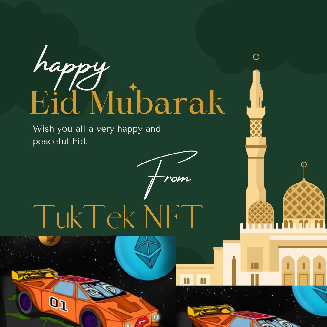 It's the season of love &amp; celebration: #EidUlFitr 

Give your loved ones life-changing gifts like 
<a href="/TukTekNFT/">TukTek</a>❤️🎁 

🚨Offer closes soon🚨
 
To Mint: Visit📍tuktek.com

#NFT #NFTs #StockMarket #Satoshi #NFTCommunity #Metaverse #Crypto #cryptocurrency