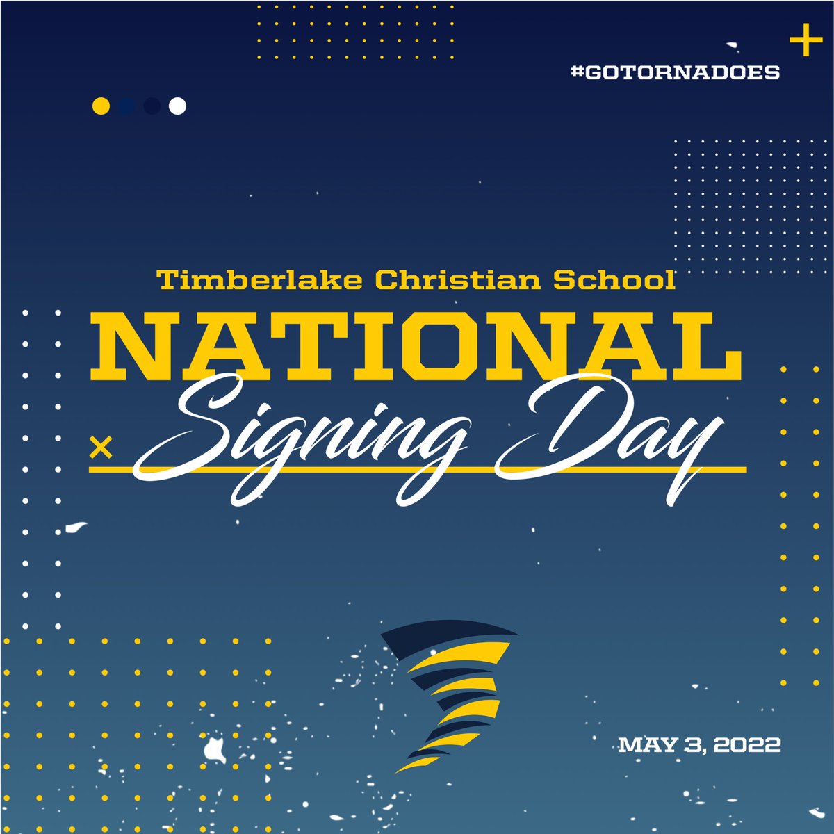 Signing Day tomorrow at Timberlake at the beginning of chapel!!!  Brooklyn Finnerty is signing at Randolph College to play basketball and volleyball while Maddie Lecik is signing to play beach volleyball at UT Chattanooga.  We are so proud of these young ladies!! #gotornadoes