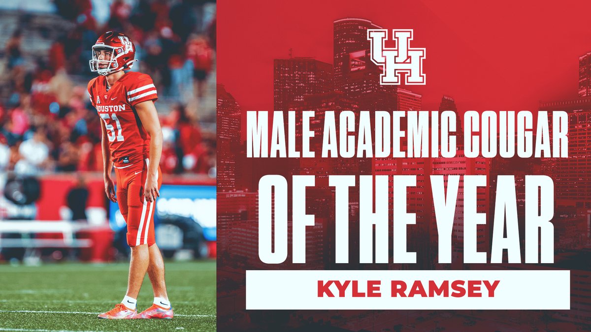UHCougars's tweet photo. Excellence in electrical engineering.

Your Male Academic Cougar of the Year.

#CougarChoice22 x @_kyleramsey https://t.co/iISU2AekJL