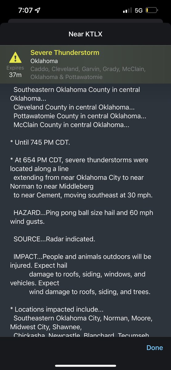 brandonboethwx's tweet photo. Norman peeps 60 mph winds and Quarter-Ping Pong Ball sized hail. Be prepared https://t.co/mwC6TRsdKj