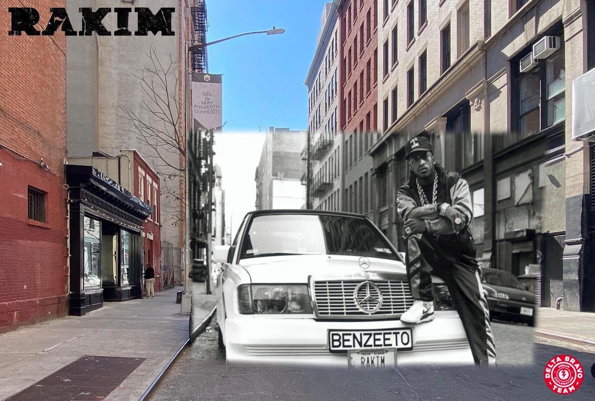 Katz Art found the location of my Rakim photo.
He artful merged current day streetscape with the original photo from 1987

‘Rakim’ - The ’R’ - The God MC - Crosby Street / Bleecker Street - New York, NY - 1991 
📸 Michael Benabib