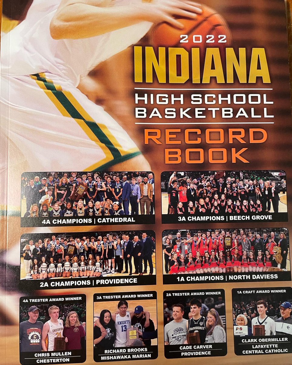 IndianaHoopsFan's tweet photo. Received a copy of the 2022 Indiana High School Basketball Record book today. @CalebWrightfor3 recognized among the state’s assists leaders.  Exciting accomplishment thanks to great teammates @HoopsSheridan . https://t.co/mTlF99lyFE