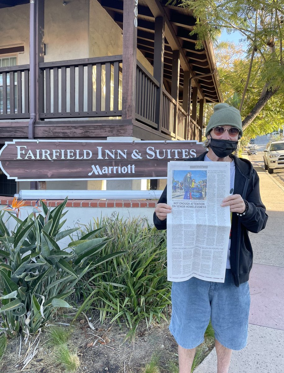 amie_zamudio's tweet photo. “People need a chance to catch their breath. That doesn’t happen in a congregate shelter. 
The #Street2Hotel2Housing model works.” Quoting a formerly unhoused San Diego Senior 
#SeniorQuotes 
#SanDiego https://t.co/TcpiFBkJeJ