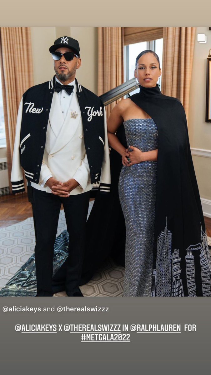 New Yawwwk!  In the Mighty Jungle!  Best Dressed!  MET GALA! <a href="/aliciakeys/">Alicia Keys</a> <a href="/THEREALSWIZZZ/">SWIZZ BEATZ</a> <a href="/RalphLauren/">Ralph Lauren</a> #aliciakeys #ralphlauren #aliciakeys #newyorkyankees <a href="/Yankees/">New York Yankees</a>