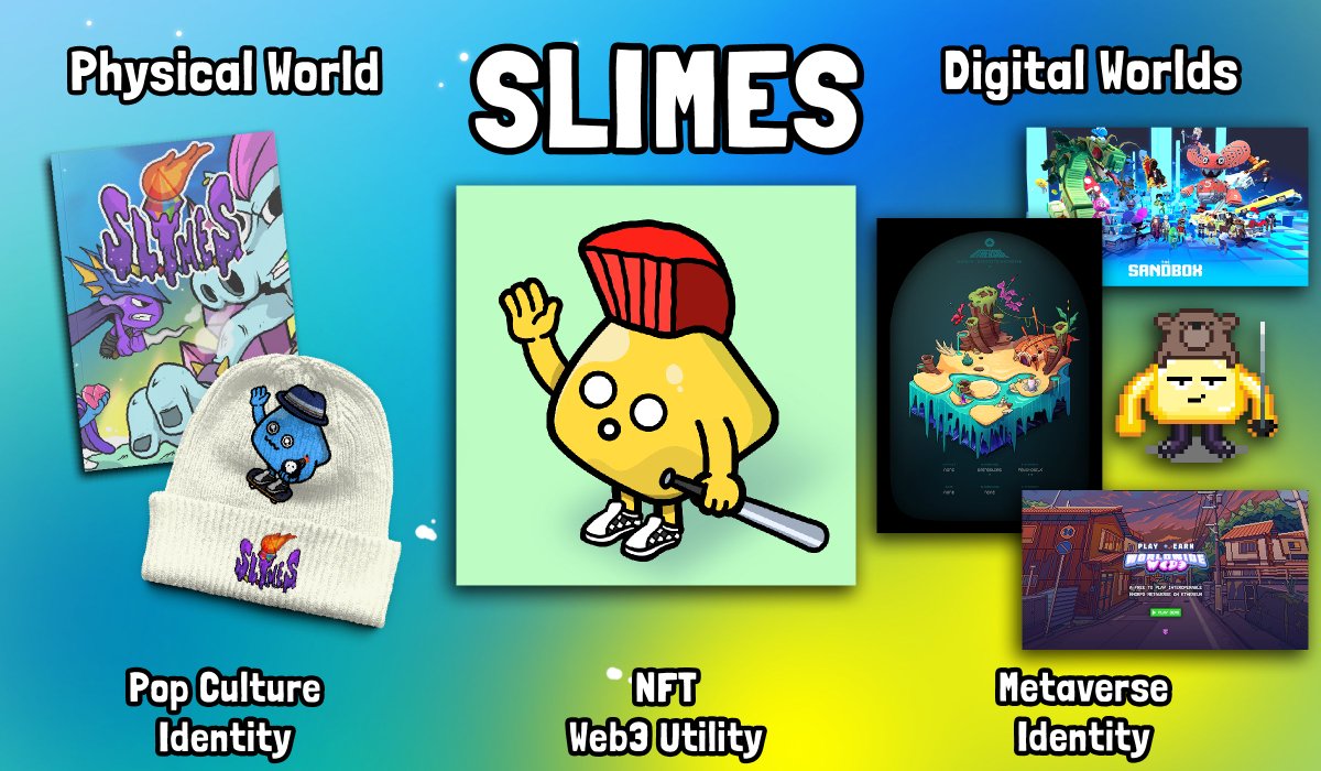SLIMESfun's tweet photo. We aim to be your fun metaverse identity that's not only built on Web3, but harnesses the pop culture power of Web2 and the fantastic physical world. Slimes are Silly Little Infected Magical Energy Superstars 🤩

❤️Vibes
https://t.co/67xL0zoF6x

Coming soon!
#NFTs #NFTCommunity https://t.co/vsISfjUGGS