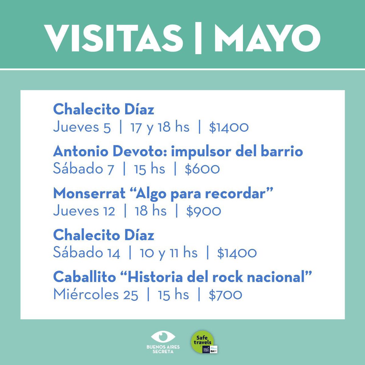 Los esperamos ‼️propuestas  de mayo .