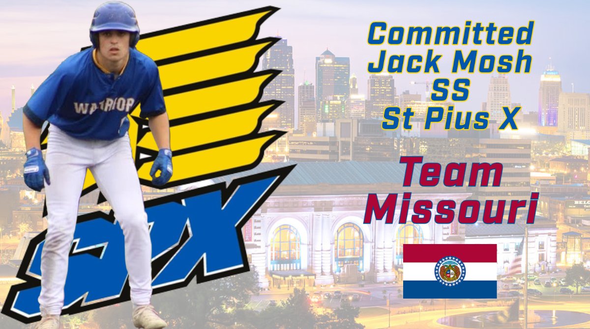 Metro Sports MoKan (@metrosports_mk) on Twitter photo Ladies and Gentlemen, Welcome the 4th player to Team Missouri Jack Mosh, Jack is a SS who plays at St Pius X High School and is committed to Mizzou
<a href="/JackMosh7/">Jack Mosh</a> <a href="/spx_baseball/">SPX_BASEBALL</a> <a href="/MizzouBaseball/">Mizzou Baseball</a> Ladies and Gentlemen, Welcome the 4th player to Team Missouri Jack Mosh, Jack is a SS who plays at St Pius X High School and is committed to Mizzou
<a href="/JackMosh7/">Jack Mosh</a> <a href="/spx_baseball/">SPX_BASEBALL</a> <a href="/MizzouBaseball/">Mizzou Baseball</a>