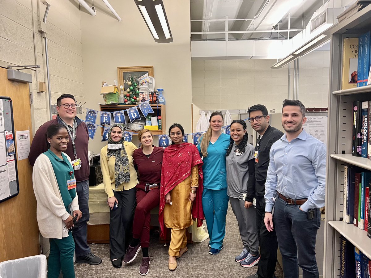Eid Mubarak everyone form UHCMC. Thanks to Dr. Amel for getting all the sweets, decorations and making our day very special. #uhcmc #pathology #pathologyresident #besttimes #eidmubarak #RXA