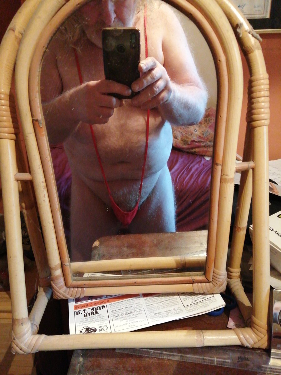 JeremyJs68's tweet image. Here I am wearing my new sexy skimpy red G-string mankini, which I regard as my sexiest, skimpiest mankini, and definitely my favourite mankini to wear, whether it's for wearing in bed, or for wearing round the house during the warmer weather