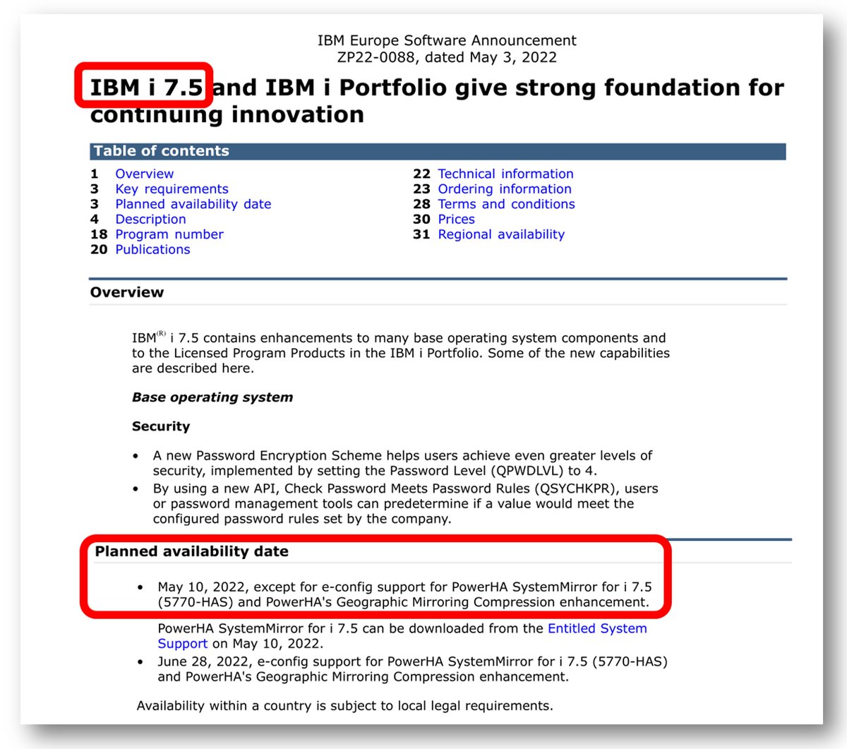 PowerSystems_i's tweet image. IBM vient d&apos;annoncer la version IBM i 7.5.
Disponibilité pour le 10/05/2022.

Quelques informations détaillées sur la 7.5
poweribmi.fr/2022/05/03/ann…