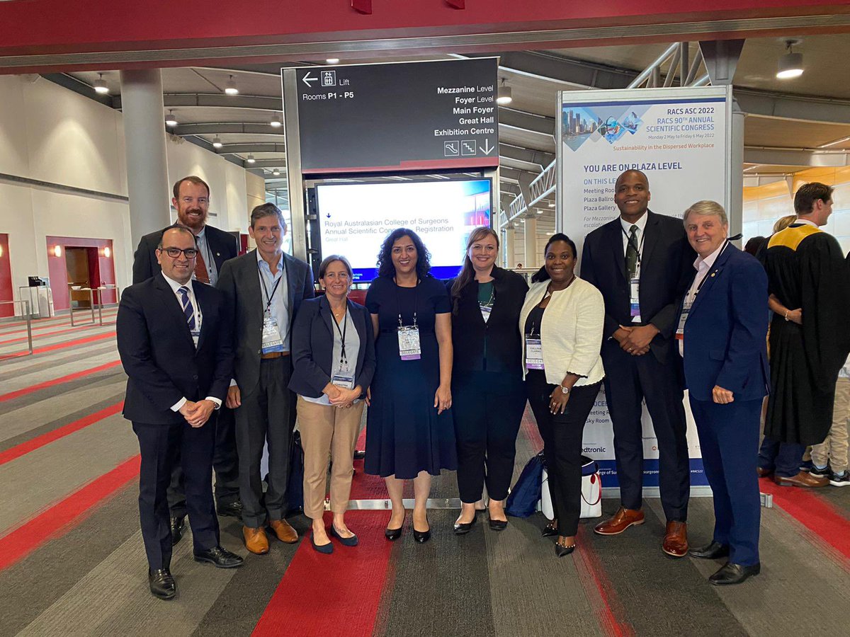 DrCNClarke's tweet photo. For the first time in 3 years @AcademicSurgery and #DCAS22 are in-person at the @RACSurgeons Meeting. Congratulations @colinalexmartin @DrJonathanK on a great meeting!
With @AmirGhaferi @colinalexmartin @CrisyRoland @DrEmamaullee @ShipraAryaMD https://t.co/Zc5tr5xpxK