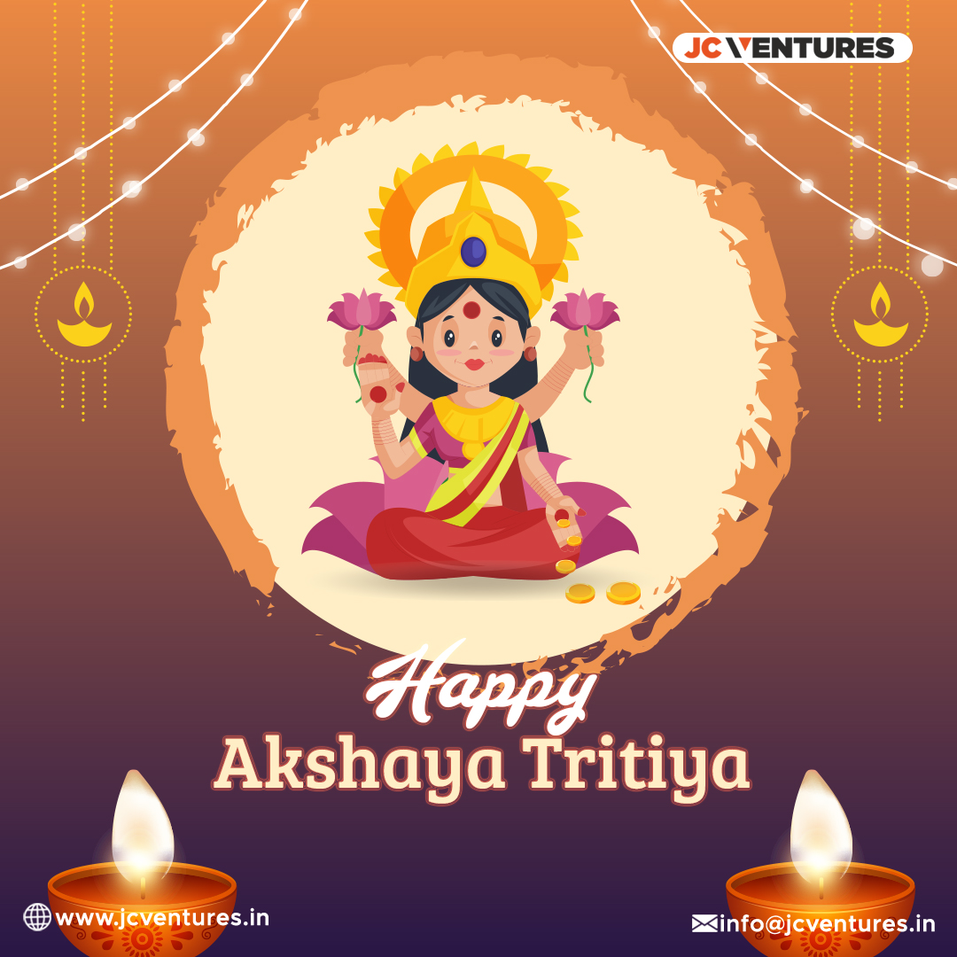 JCVenturesIndia's tweet photo. May this day of Akshaya Tritiya bring you good luck and success which never diminishes. Happy Akshaya Tritiya.

#akshaytritiya #festival #happiness #success #tuesday #jcventures https://t.co/vZIssJgrNi