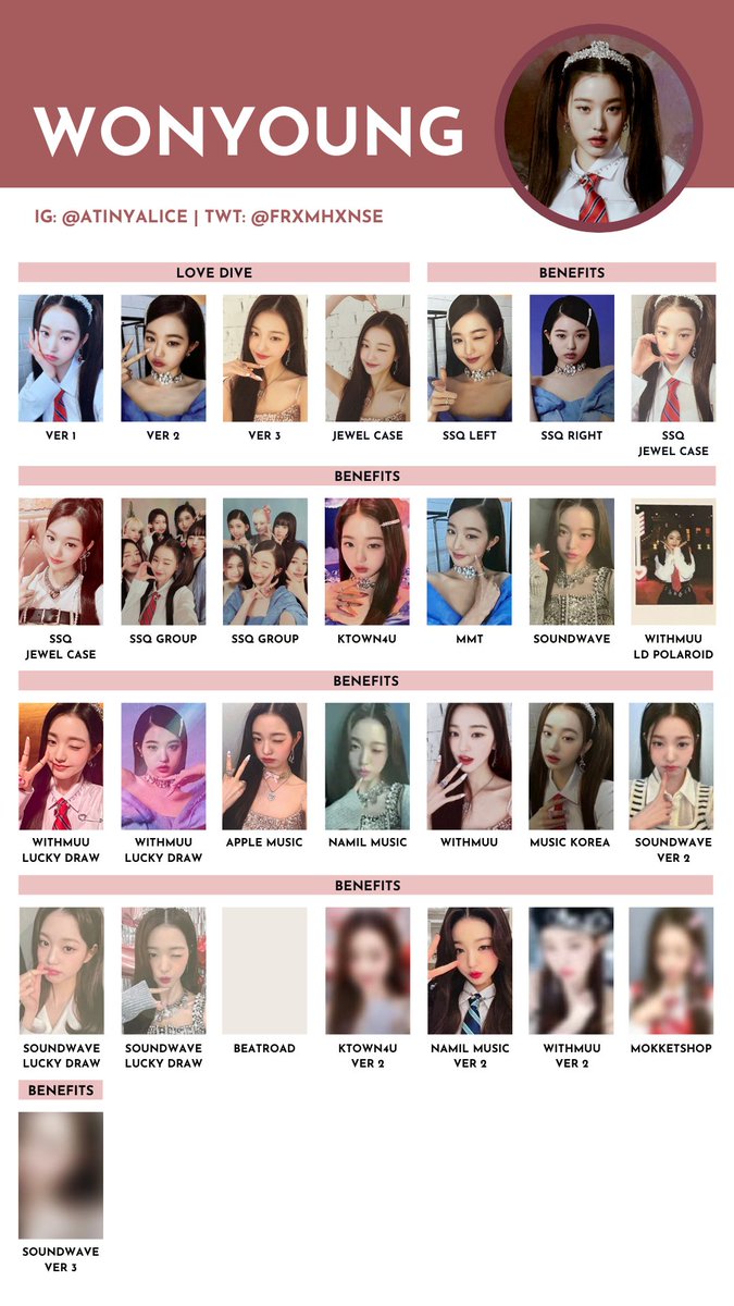 IVE [LOVE DIVE] — photocard template / wishlist 220503 ver