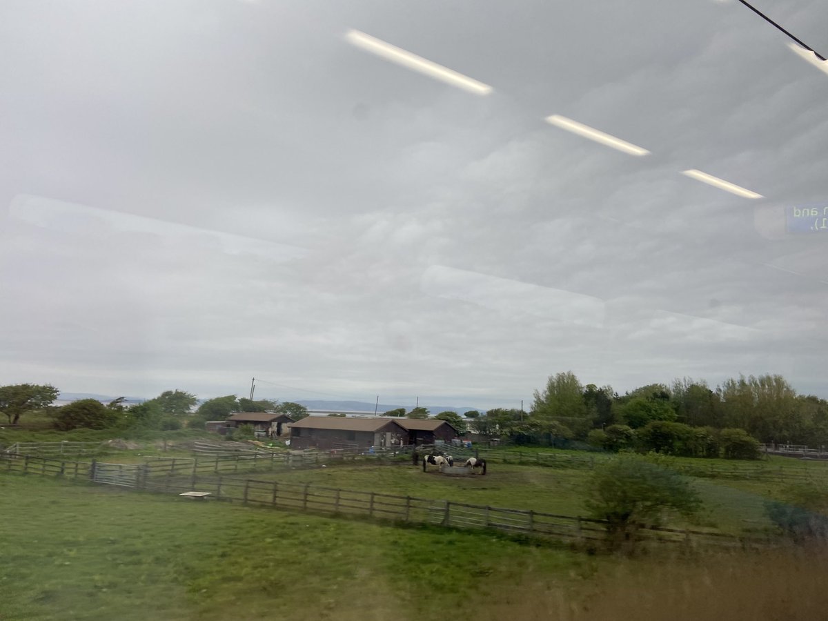 The quirky line from Lancaster to Leeds helping me cope with an early start. Views across Morecambe Bay to a misty Lake District before heading across the Yorkshire Dales. Any good bits of street infrastructure I should seek out in Leeds?