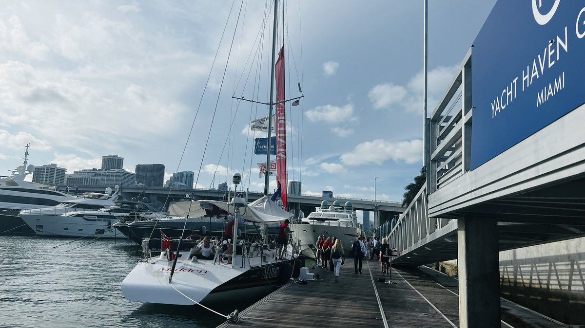 It was such an honor to meet <a href="/TracyEdwardsMBE/">Tracy Edwards</a> and tour the Maiden! So amazing &amp; inspiring! <a href="/maidenfactor/">The Maiden Factor</a> is doing great things to support &amp; empower girls in education! 🙌🏼 Can’t wait for the crew of the Maiden to visit <a href="/NewRiverMiddle/">New River Middle</a> and chat with our kids! <a href="/elizfahy1/">Mrs. E. Fahy, NBCT</a> 🦈🦈