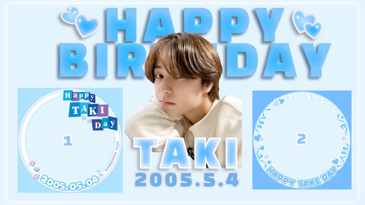 japan_taki's tweet photo. 💟タキくんセンイルアイコン💟
ヘッダーと一緒に使って、タキくんのセンイルを盛り上げましょう🎵

❌repost
❌edit

https://t.co/lNWQqUb04Z

https://t.co/ZR0o89inGd

Original design by Tamago
Edited by hiro &amp; K-chan

#andAUDITIONboys 
#TAKI https://t.co/es32VHKIuj