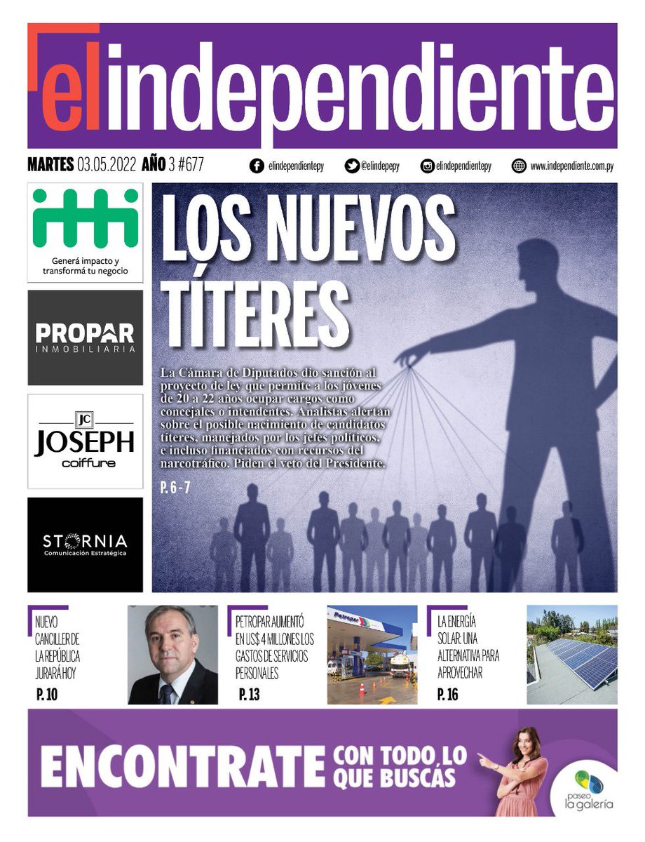 esampras's tweet photo. #5díasX apuntala el sistema financiero, la economía debe mejorar las expectativas en @5diasPY y @elindepepy con nuevos jugadores 03.05.2022 https://t.co/J0MyYp1C88