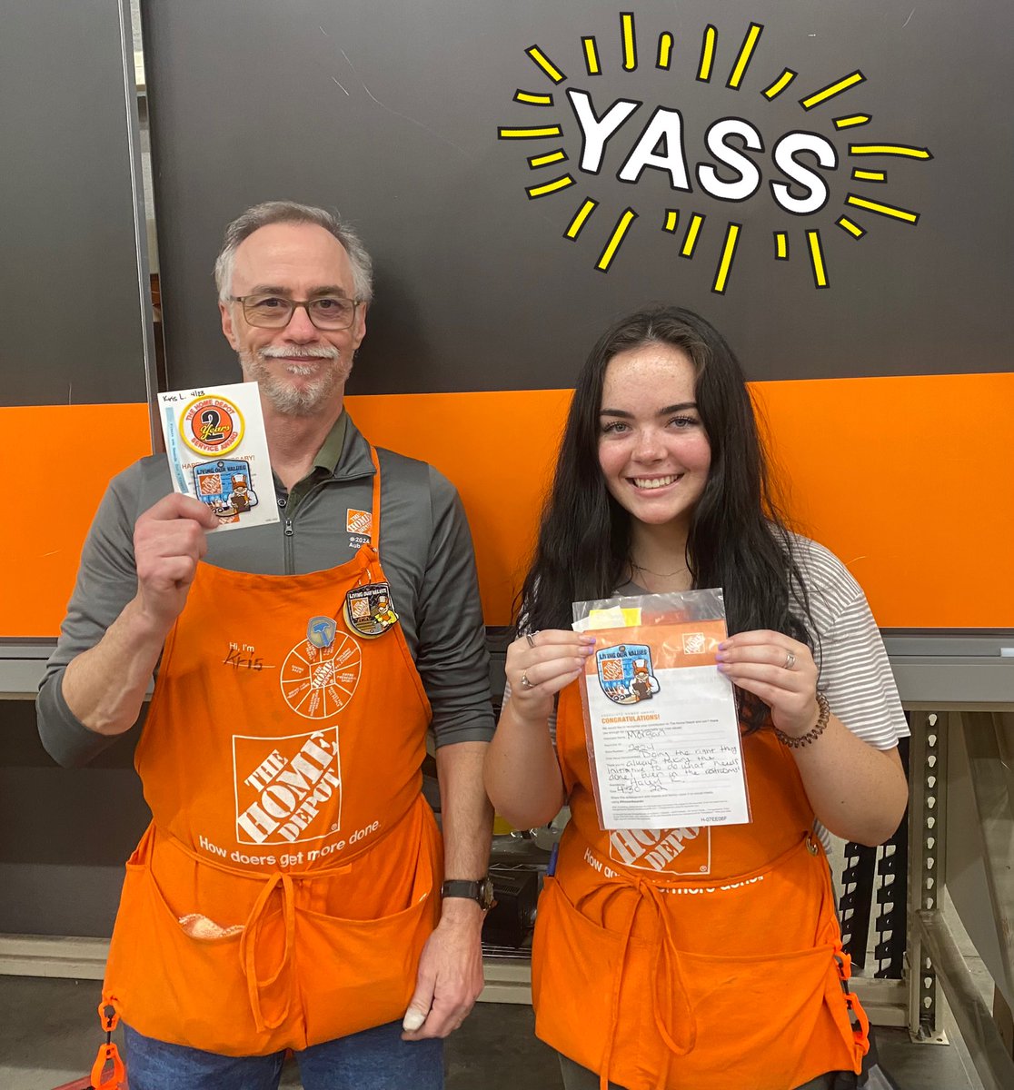2 awesome employees who deserved to be recognized! Kris hit his 2 year mark and is universal associate willing to help anyplace! Morgan has been with the company a short time but didn’t take her long to jump right into things and help anytime!