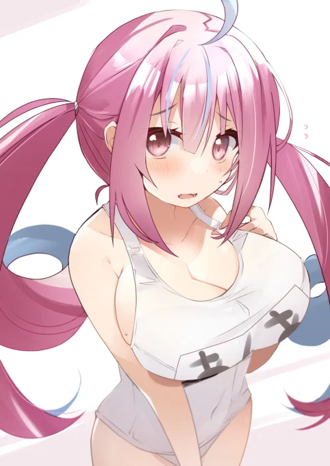 スク水あくあちゃんが描きたくてつい #あくあーと 