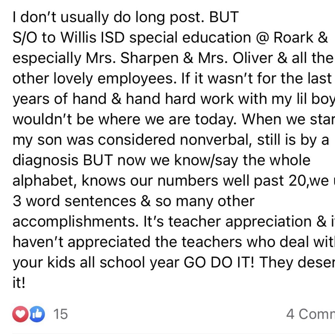 RoarkEarly's tweet photo. We are so so blessed to have such AMAZING teachers @RoarkEarly ! They make a world of difference everyday. This nice message was posted by a parent. #RoarinRoarkKats #ThePlace2🐝 https://t.co/NfuX6Wijj2