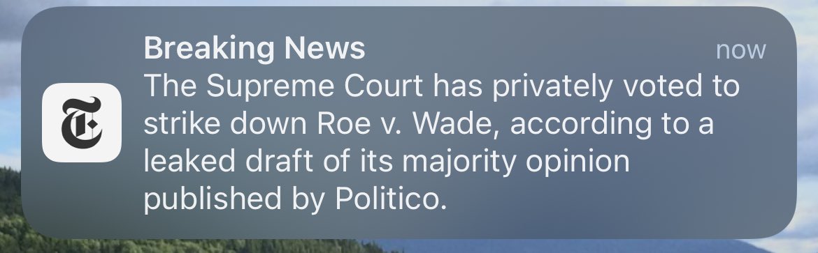mrm6160's tweet photo. If this is true, women will die because they are denied autonomy over their bodies. Even living in constant worry of roe v wade being overturned, the news is still devastating. And by a private vote? We should all be terrified. https://t.co/FGocip2RR0