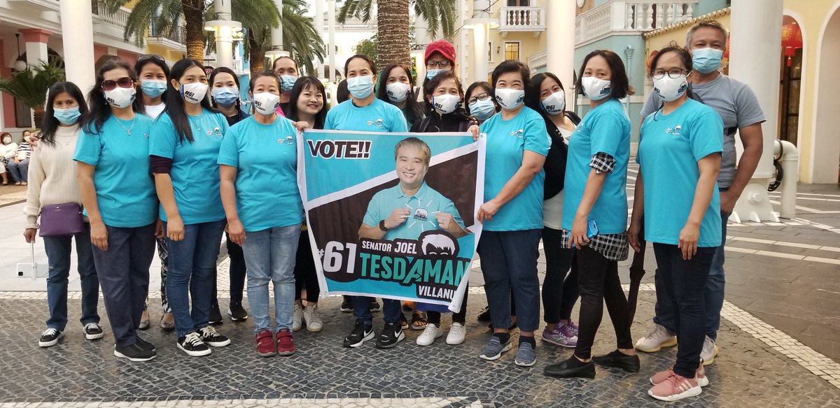 psalmfive's tweet photo. It's TESDAMAN DAY in MACAU
#61TESDAMAN 
#BotoKoParaKayTesdaman
Joel Villanueva
@senatorjoelv https://t.co/9exkzFD2ur
