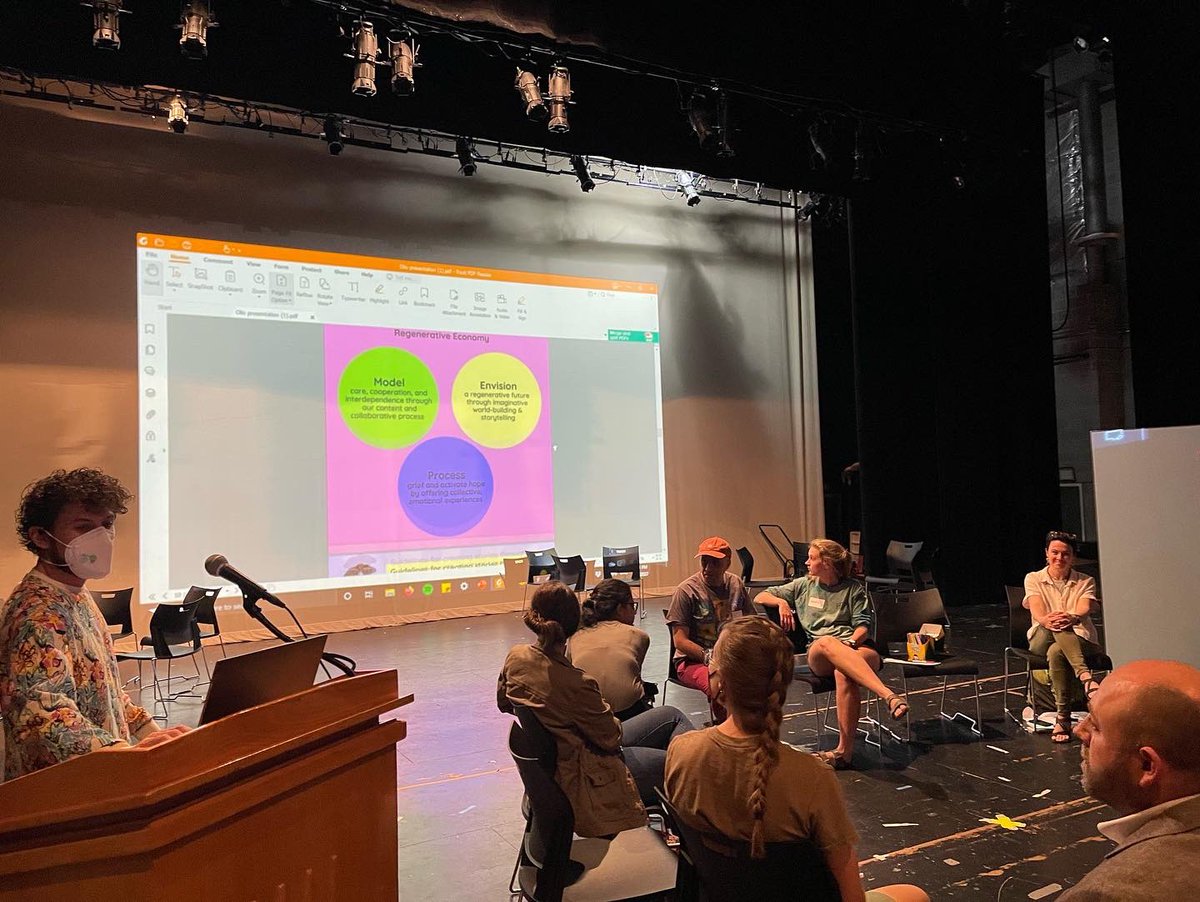 Artforej's tweet photo. The first day of the Eco_theater workshop by #superhero_clubhouse was a blast. @toddschenk presented on the environmental impact of #Radford_Army_Ammunition_Plant and then seed ideas were developed for performances. Very excited to see how these ideas take form in the coming days https://t.co/sFAKfVuMhg