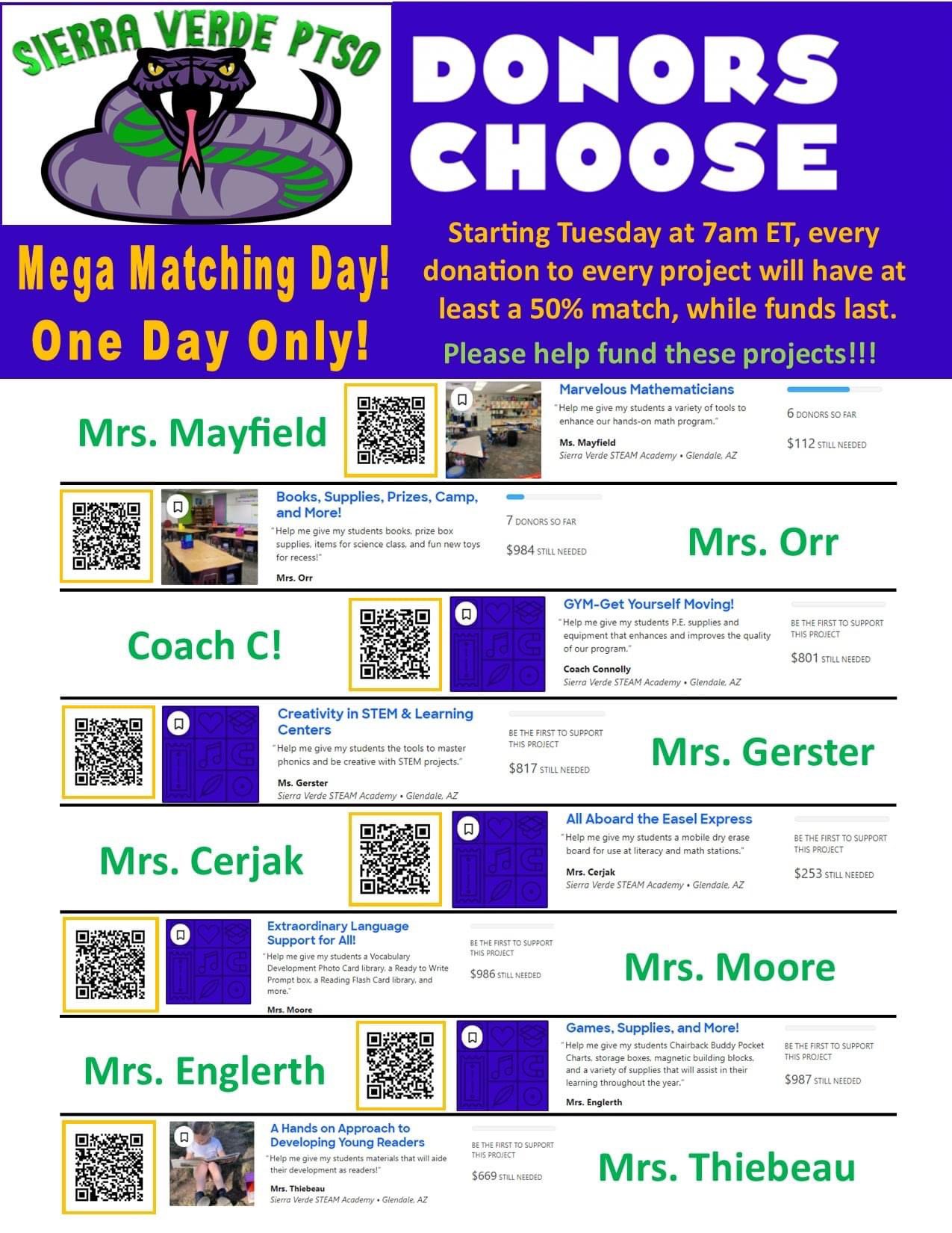 Sierra Verde STEAM Academy on Twitter "Tomorrow is a DonorsChoose