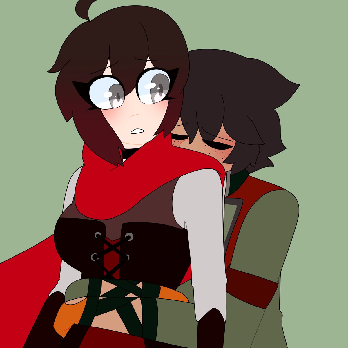 Neoqh0st's tweet photo. 🌹Rosegarden week 2022🌲
Day 2: “Please don’t go. Please stay.”

I sort of rushed this one so i could get it out in time 😭 hopefully it doesn’t look too bad 
{#RosegardenWeek #Rosegardenweek2022 #rgweekmay2022 #rwbyrosegarden} https://t.co/qj9MFq04O2