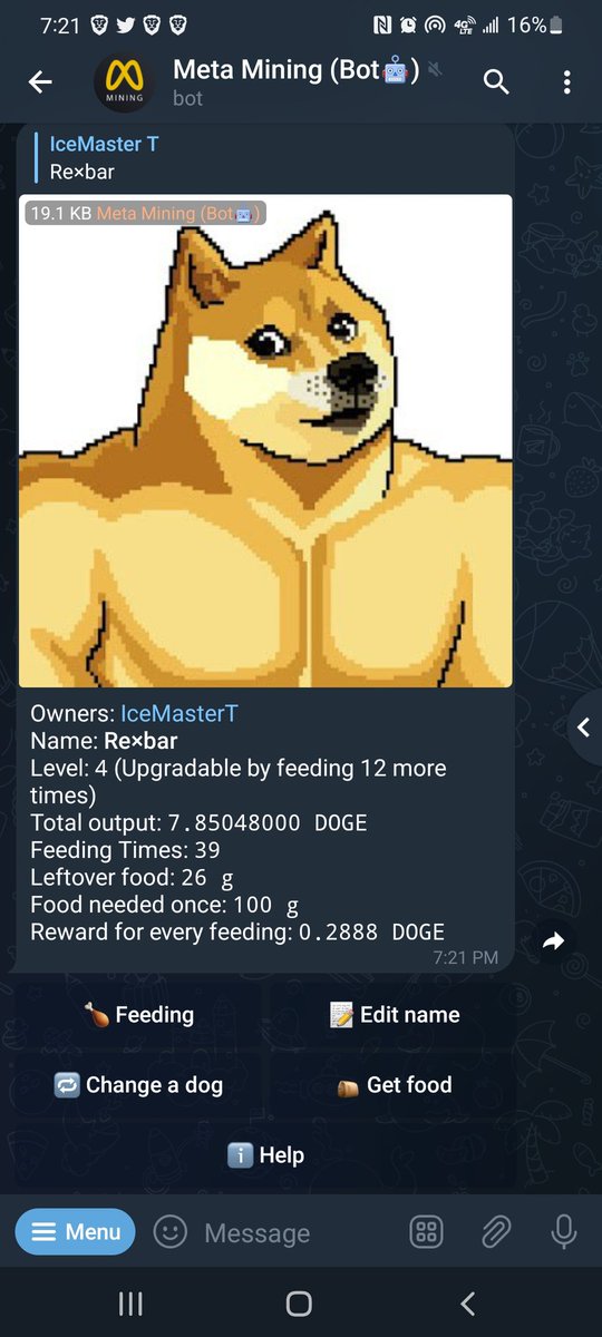 🚨Best DOGE Cloud Miner🚨

This Cloud Miner Hybrid is no joke. It has been non-stop cranking DOGE for me since i joined a few months ago Done right, its a endless supply of high n higher returns
t.me/MetaMiningBot?…
metamining.cloud/r/340615

@cctip_com airdrop 100000 bttnew 100