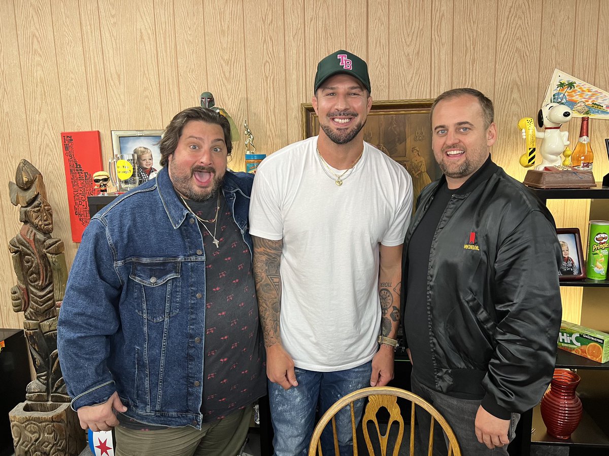 BrendanSchaub's tweet photo. The show rolls on in the media capital of the 🌎 Chopping it up with the boys on #TheGringoPapi press tour
Day 1 - Chrissy Chaos, Flagrant 2, Are You Garbage? https://t.co/5YjMcoGMXJ