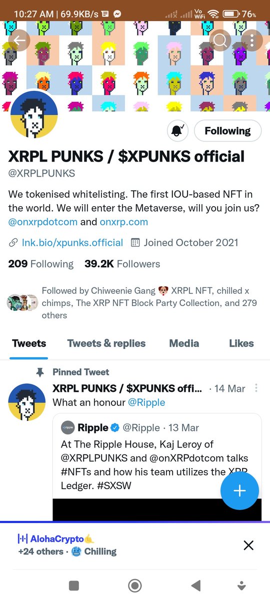 VanzRowin589's tweet photo. @allthemoney @xspectar @XRPLPUNKS Winning this 8888 Xspetar is a LIFE Changing moment...i will do whatever the task is.ill share to all my family's
@sajecat
@PoorMan6884 
@DevonDwayne230 
@CarnimSilverio 
@minereal143 
@CuisonNimsy 
@ShibaInuXRP007 
@DaleNeri2 
@UnionVilar 
@MuskVitalik 
@SarAngel1230 https://t.co/rrLCykQ9nv