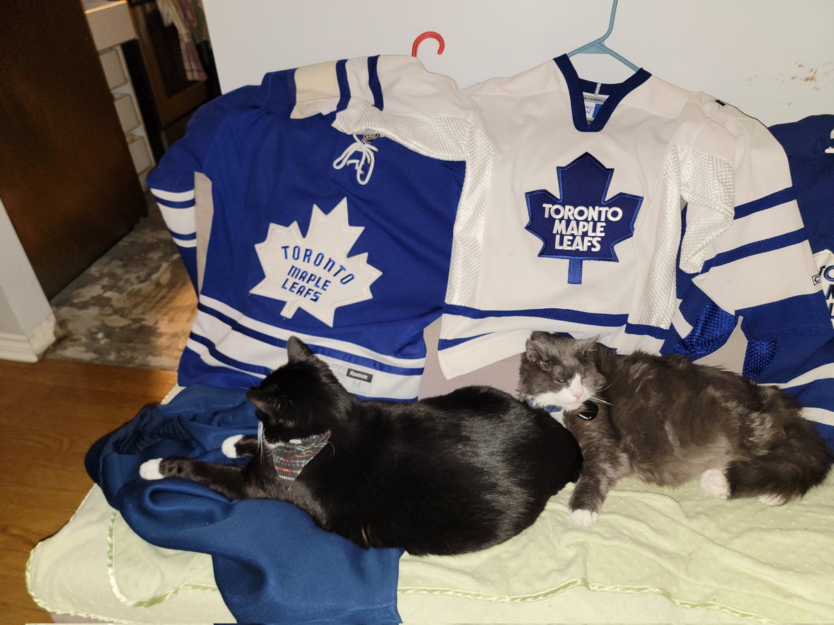 3 to go. The boys Celebrating a huge shutout #LeafsForever <a href="/MapleLeafs/">Toronto Maple Leafs</a>