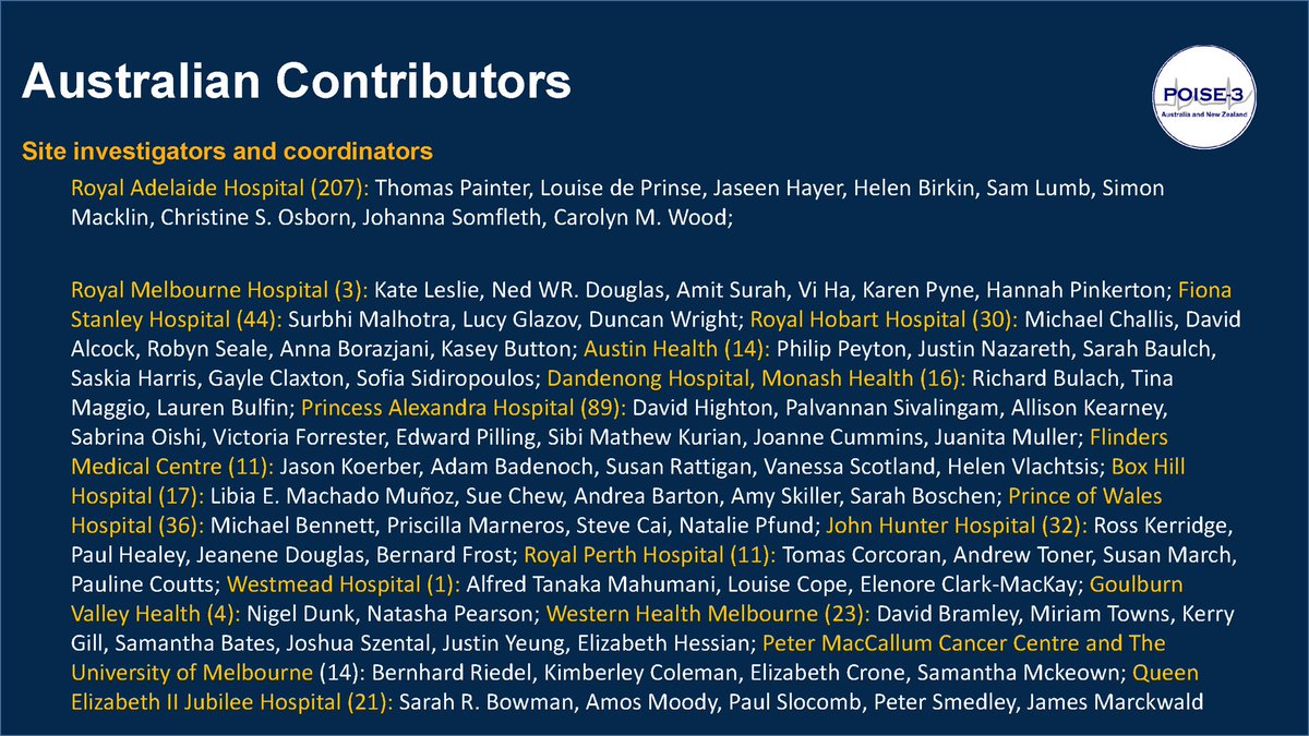 POISE-3 Australia and New Zealand tweet media