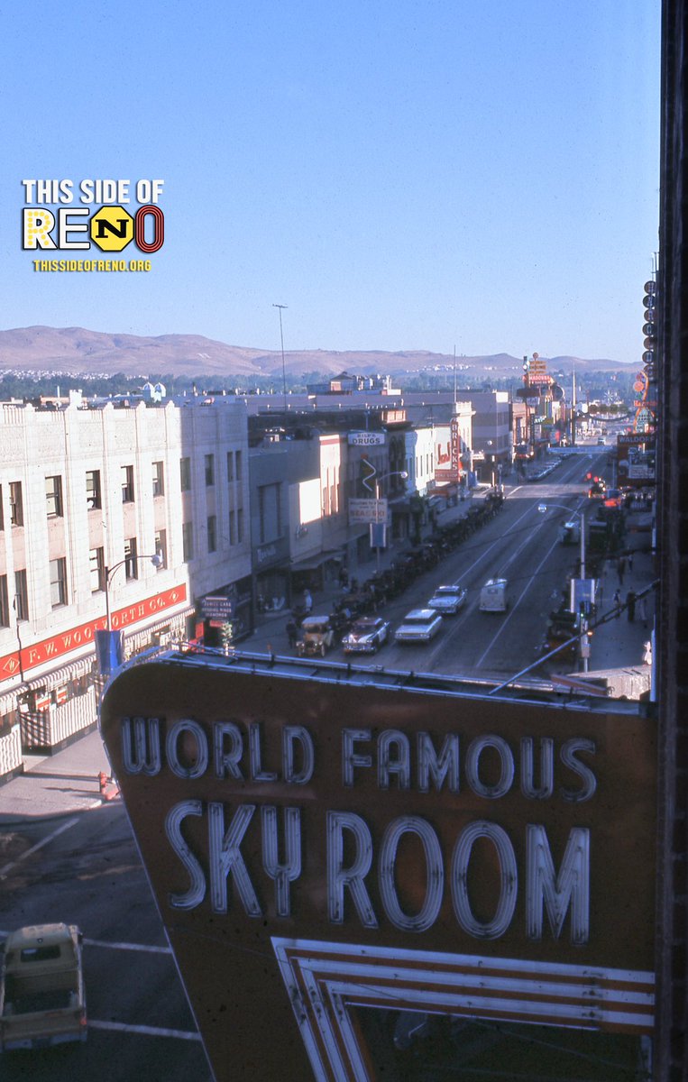 View of Virginia Street from the <a href="/mapeshotel/">Mapes Hotel & Casino</a> June 1964 (<a href="/HagenSandoval/">Hagen Sandoval</a> Collection; Kodachrome Slide) #thissideofreno