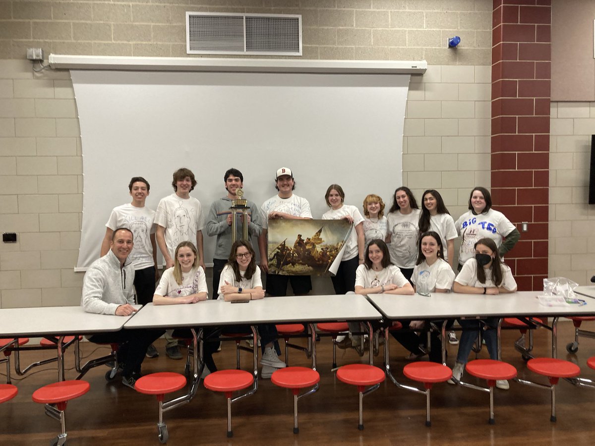 millishoops's tweet image. Fun night competing in the annual APUSH @AP_Trevor Battle of the Brains vs Medway @CoachRojee ! Congrats to both teams! Proud to say Millis keeps the trophy 🏆 #funtradition #apush