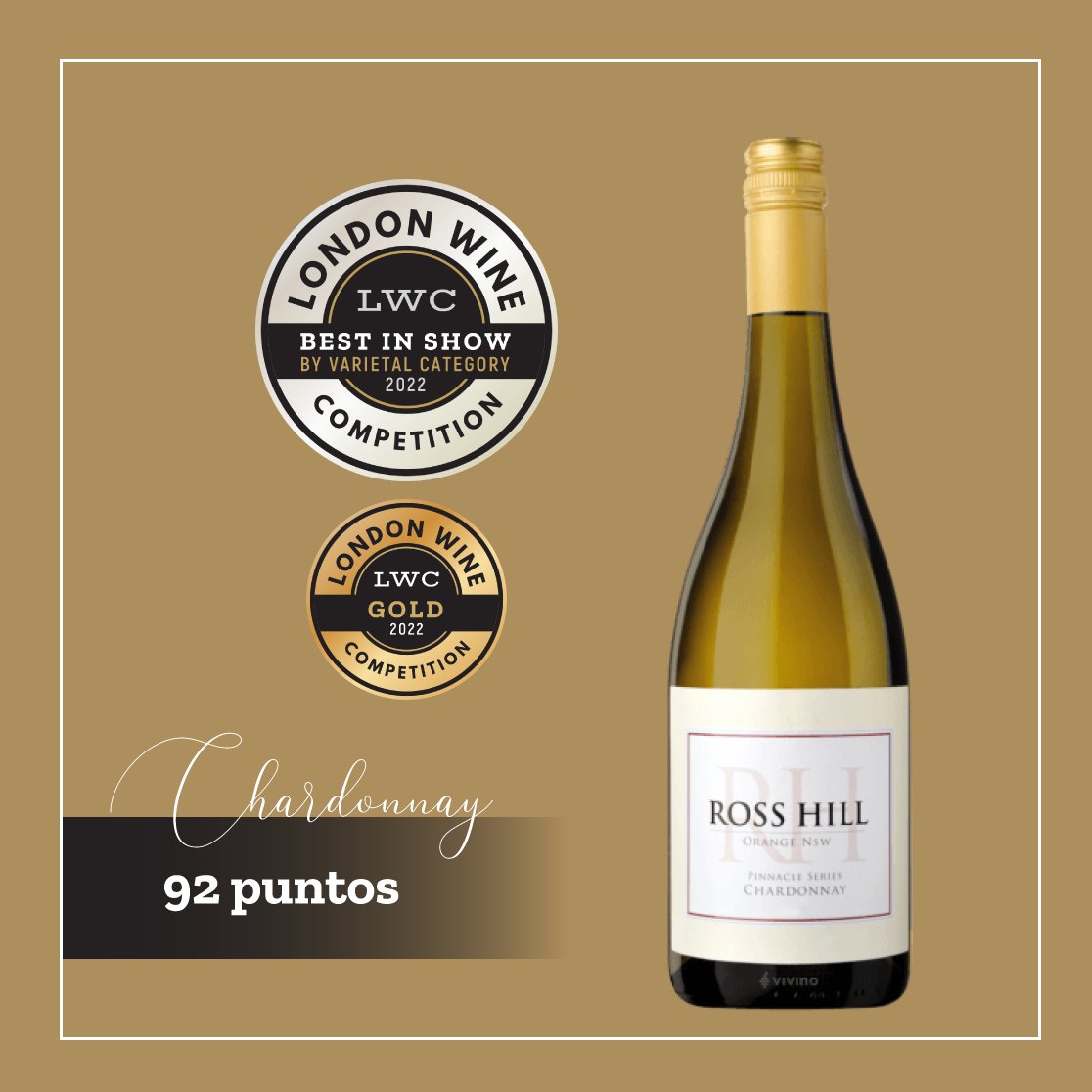 🍷⁠El 2019 <a href="/rosshillwines/">Ross Hill Wines</a>  Ross Hill Pinnacle Chardonnay ganó una medalla de oro por 92 puntos
🏆⁠Categoría: Best in Show by Varietal ¡Felicitaciones! Las inscripciones en la competencia de @usaratings_es todavía están abiertas para vinos, cerveza y espirituosas.