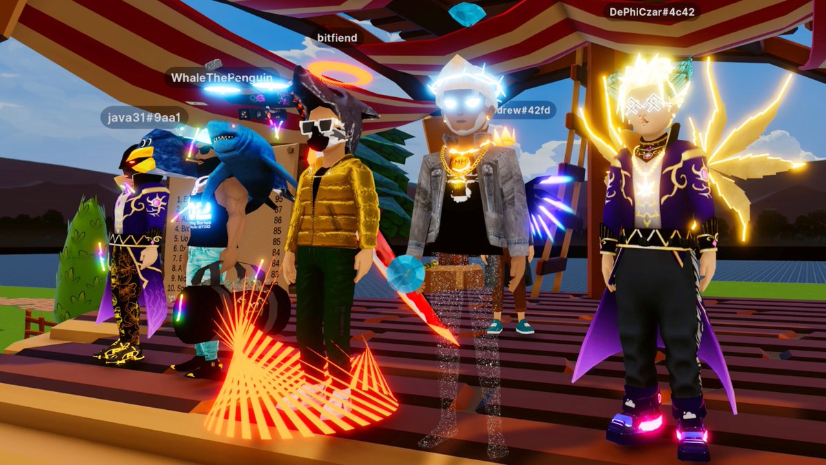 twotoneDCL's tweet image. Day 2 : Photo challenge w/ the homies 
@WonderZoneGames in @decentraland 🔥💸💎✨🤩 #QxG30