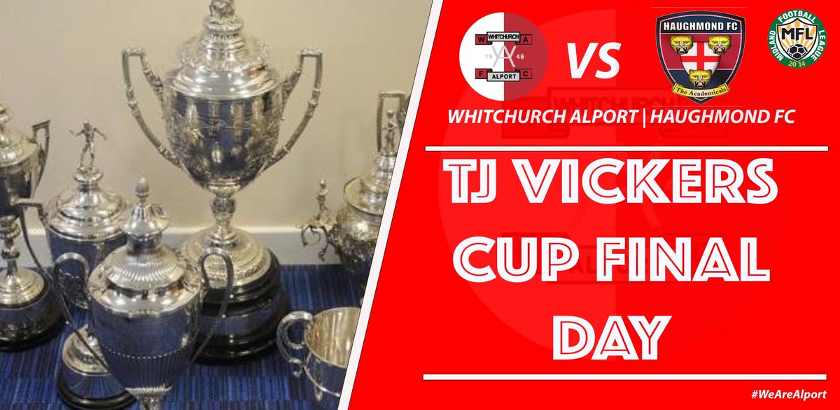 alportfc's tweet photo. CUP FINAL DAY 🏆🔴⚪️⚽️

Tonight we take on @HaughmondFC in the TJ Vickers Cup final. Details below👇👇

Enjoy your day at work, then get down to @telfordutd to cheer the lads on as we aim to finish the season off with some silverware #WeAreAlport #CupFinalFever #CupFinalNerves https://t.co/xnZ0Lgw3U6