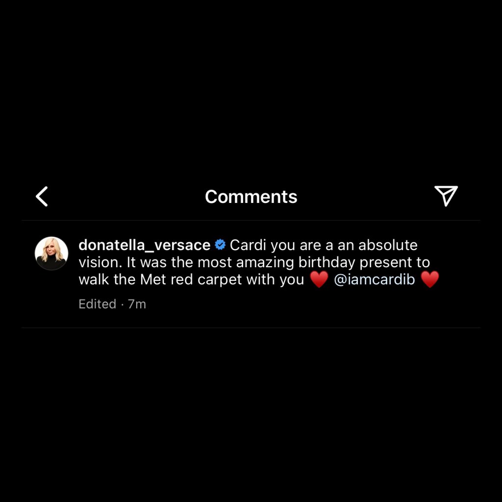 Donatella Versace thanks Cardi B for 'amazing birthday present' at Met Gala