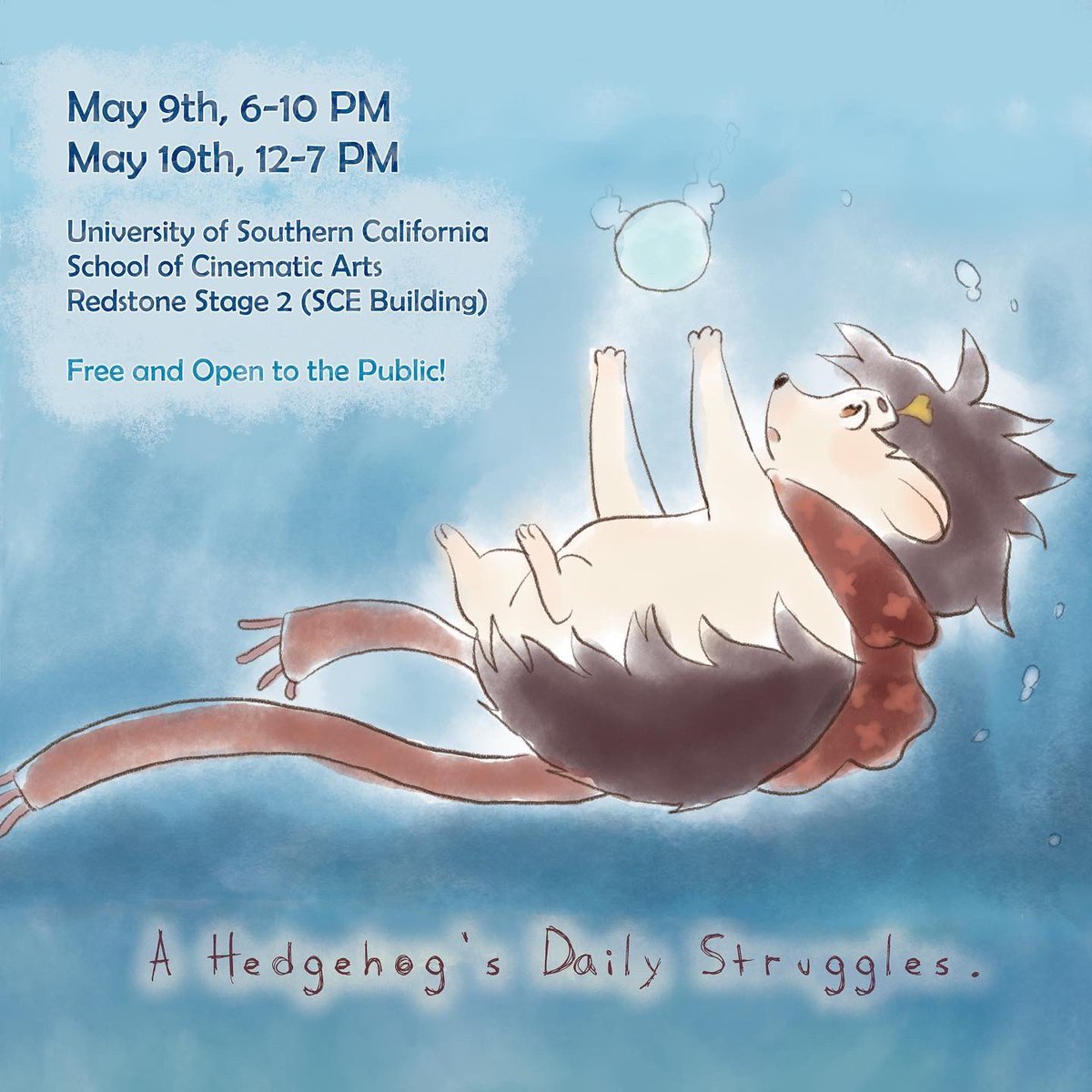 Showcasing my thesis game project Hedge Hug in our USC IMGD MFA Thesis Show! It’s taking place on May 9th and 10th!

Come play and have some fun! 🎉🌟🥰

#gamedev #USC #uscgames #videogames