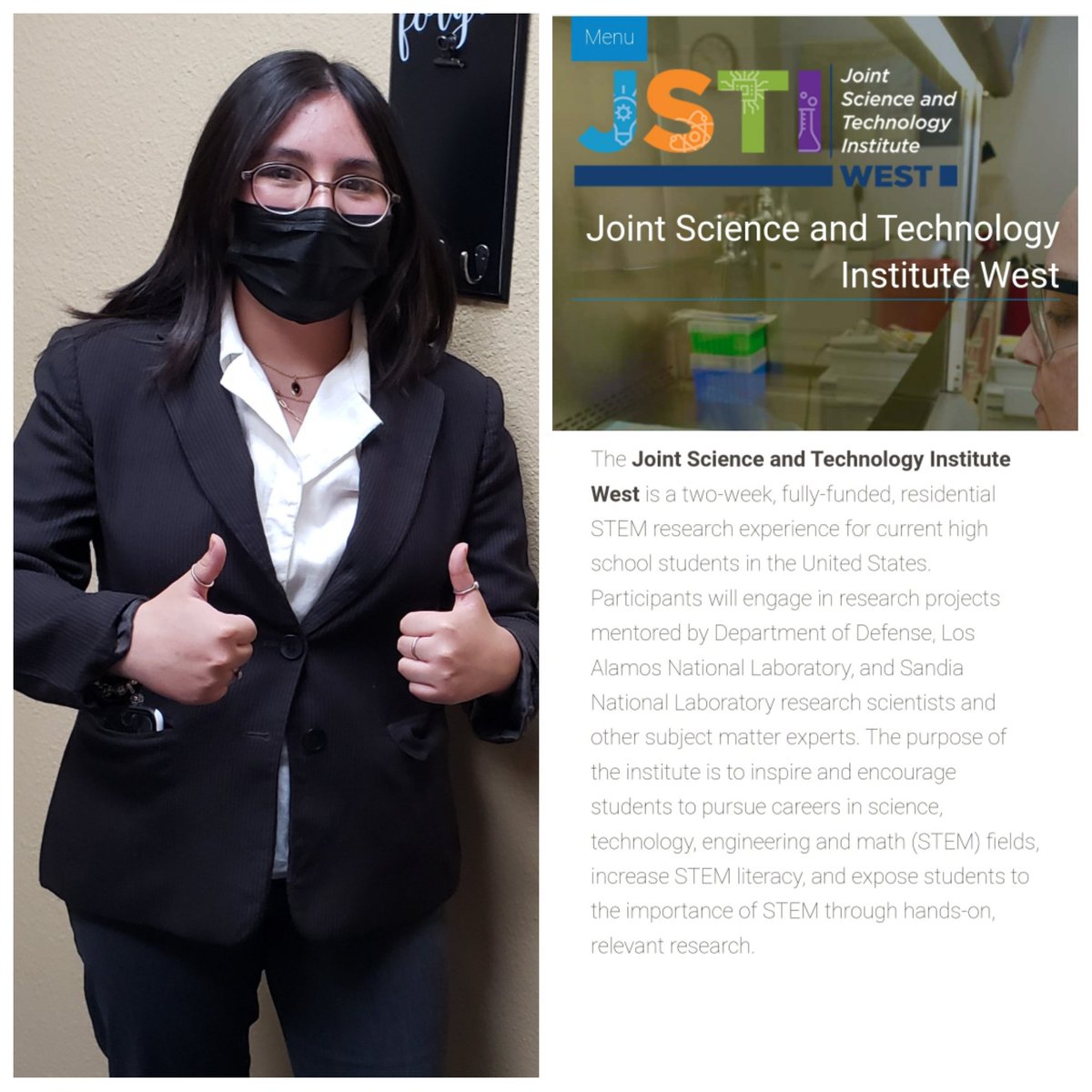 EHS_ITC's tweet photo. I would like to add that this is just 1 of 3 internships she was offered. She declined one but will be participating in 2 summer internships. Congratulations @miaalagunas RHS is proud of you.
#riverside4ever #JSTI #SEWS #WomenInSTEM #Leaders @YsletaISDCTE @YsletaISD @fmarquez100 https://t.co/KMWMAkwauo
