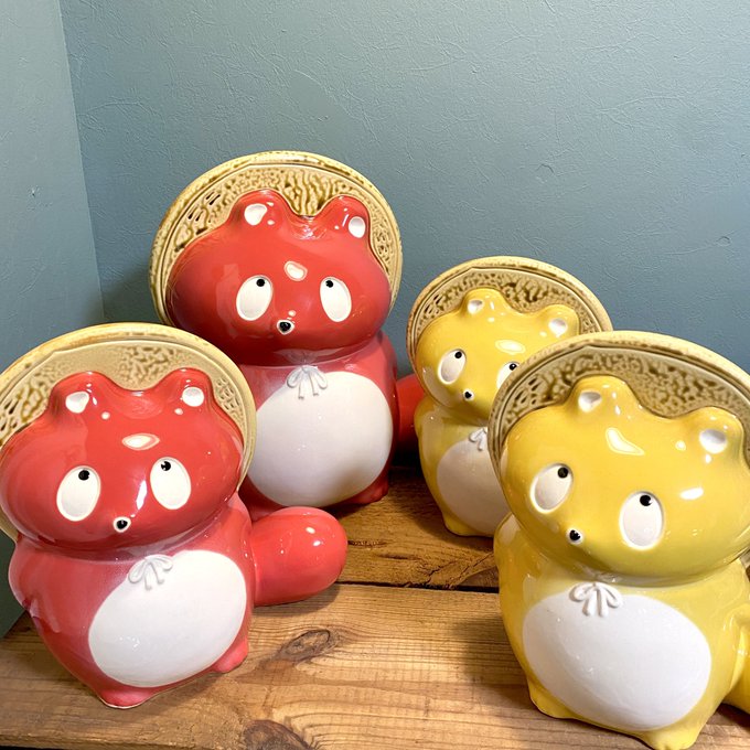 ぼんやり子だぬき標準サイズ箱付き陶器ヒダカナオト