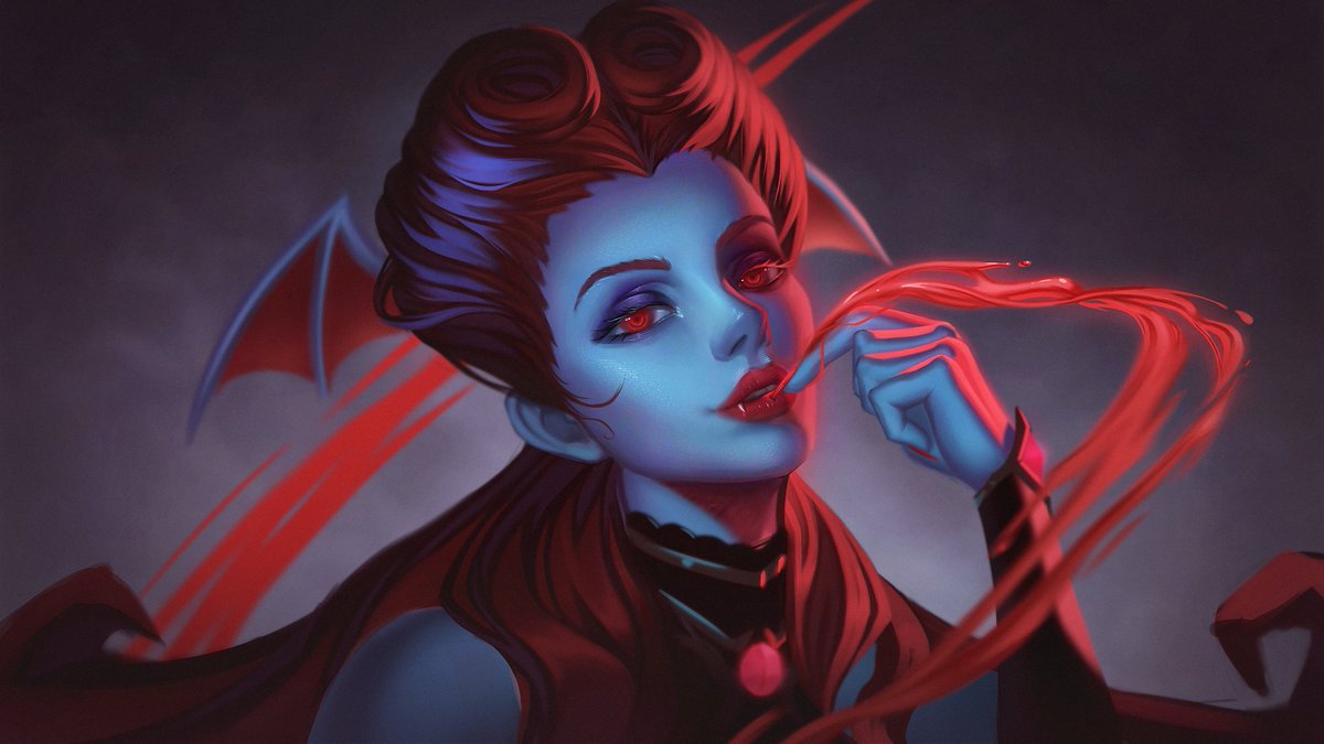 bloody portrait of Lillith
#paladins #paladinsart #Lillith