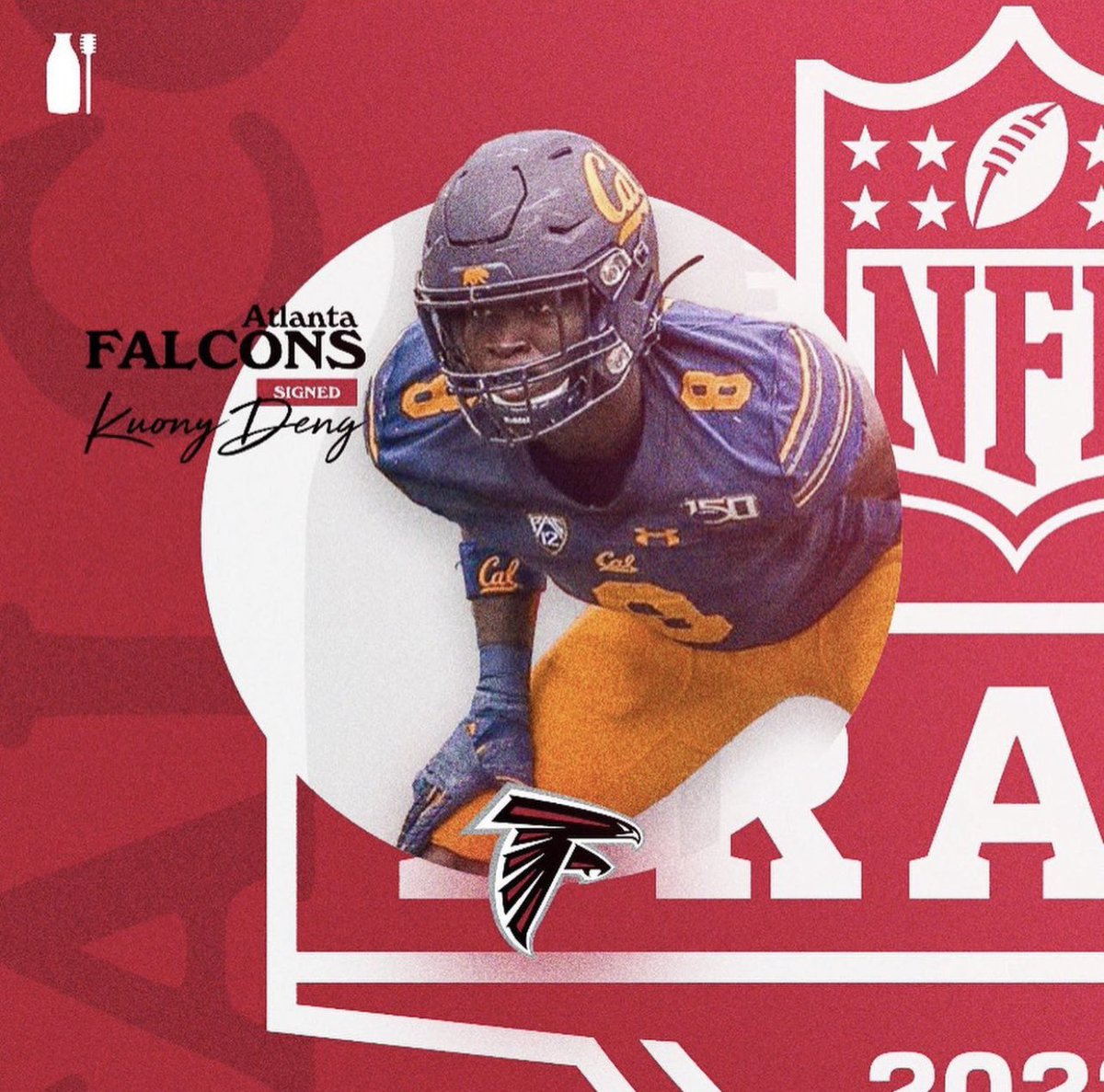 MsNyajuok's tweet photo. This weekend, one of my best friends who also happens to be my brother signed with the Atlanta Falcons, making him the 1st South Sudanese athlete in the NFL

Words cant even describe how proud of this you I am KD, you truly deserve it all 🇸🇸🥺❤️ 8:18 https://t.co/j3PQrmFrMp